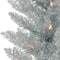 6ft. Pre-Lit Silver Tinsel Artificial Christmas Tree, Clear Lights